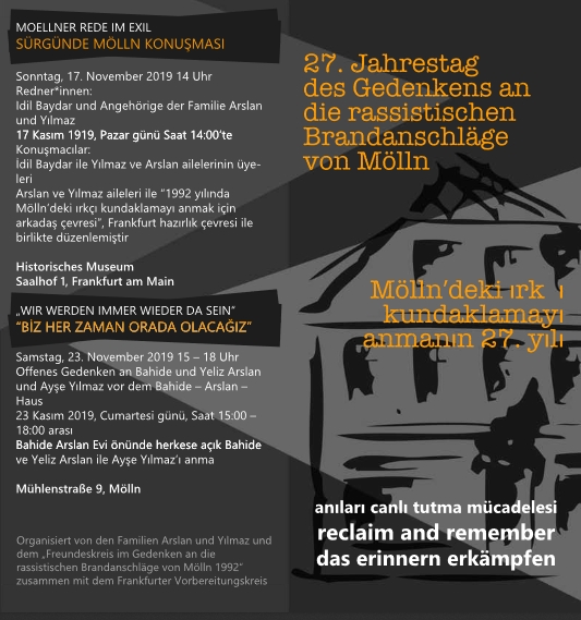 Gedenken Mlln Flyer 2019