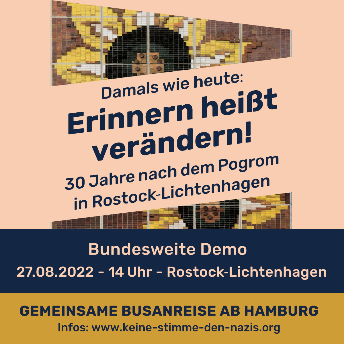 Demo Rostock Lichtenhagen Sharepic FeedBus
