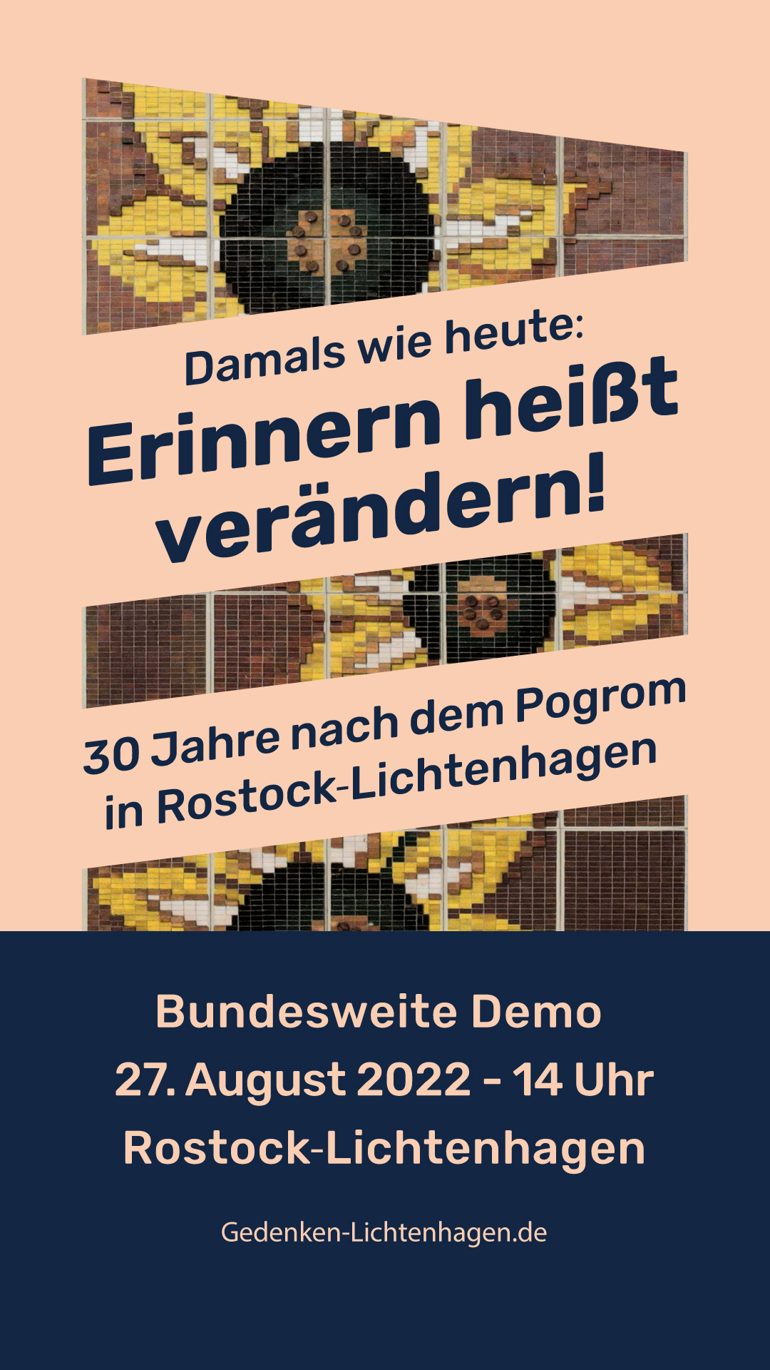 Demo Rostock Lichtenhagen Sharepic Story