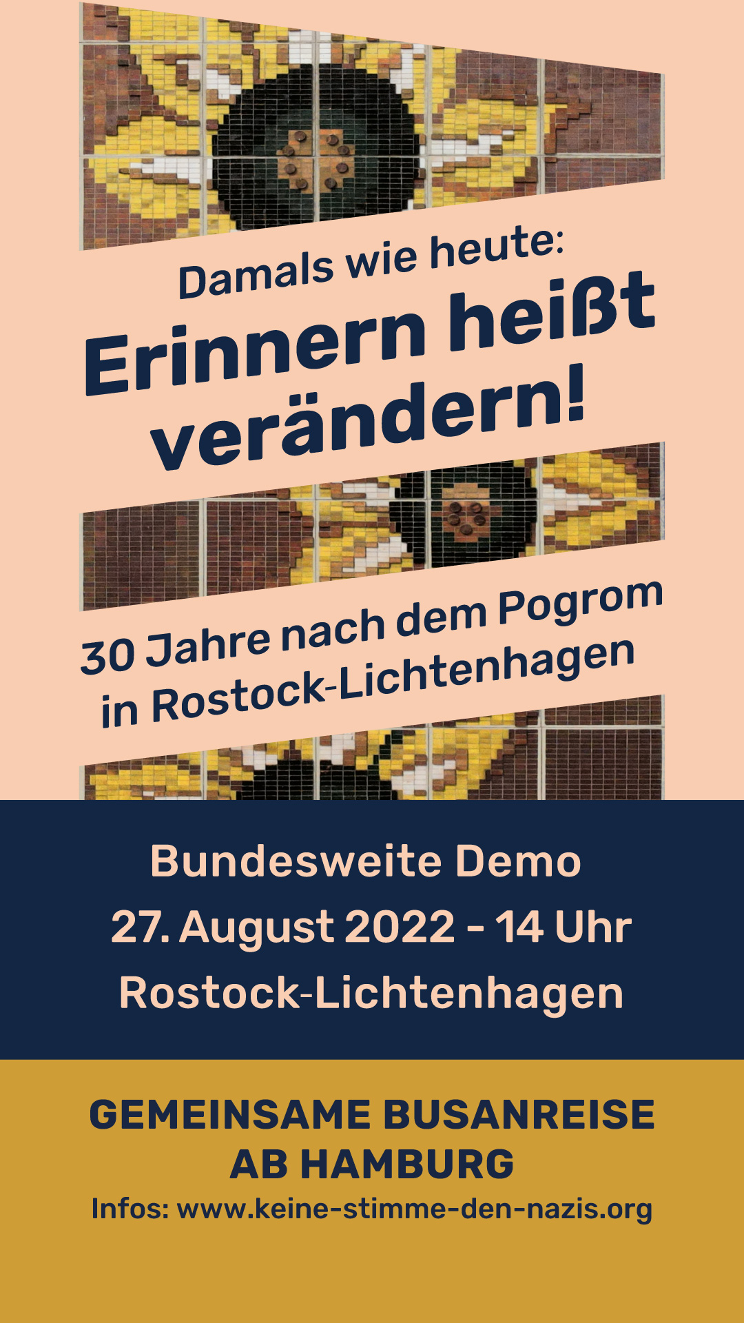 Demo Rostock Lichtenhagen Sharepic StoryBus